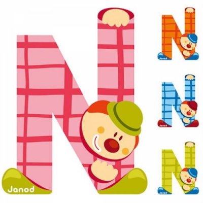  Janod Clown Letter N Multicolore 3-6 Years
