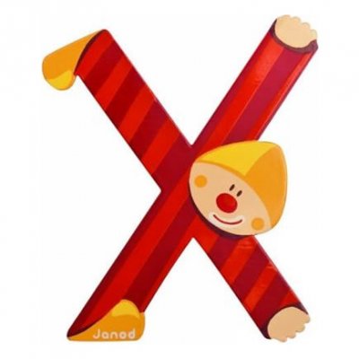 JANOD  Clown Letter X Rouge,Violet 3-6 Years