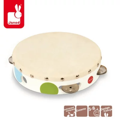 JANOD  Confetti Tambourines Blanc 2-5 Years