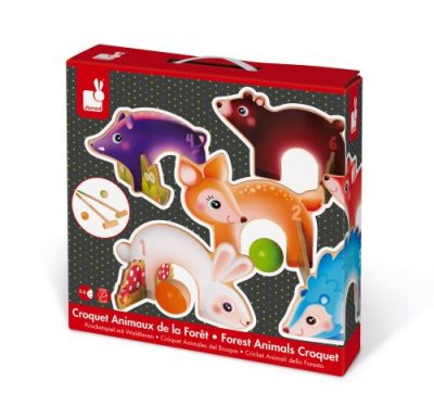 JANOD  - Croquet Animaux de la For&ecirc;t (bois) - D&egrave;s 3 Ans