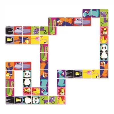 JURATOYS JANOD Janod Dominoes Game Dominos Jungle Multicolore 3-7 Years