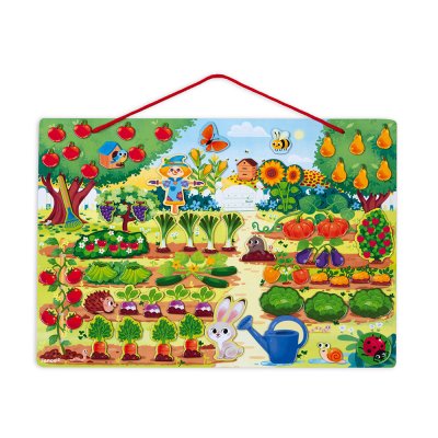 JANOD  - Jeu &eacute;ducatif Mon Jardin magn&eacute;tique (bois) - D&egrave;s 3 Ans