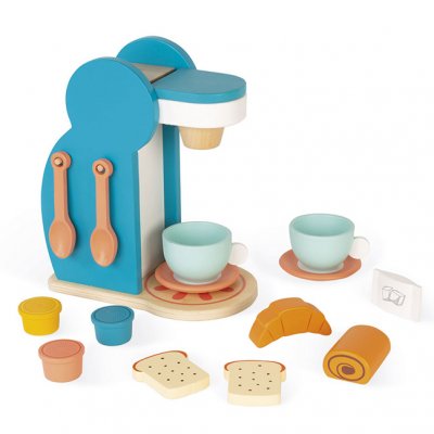 JANOD  - Set du petit d&eacute;jeuner (bois), 12 pi&egrave;ces - D&egrave;s 3 Ans