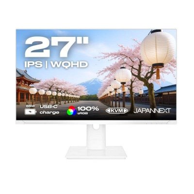 JAPANNEXT  Ecran PC Blanc 27"" IPS WQHD (2560x1440)  JN-i27QR-C65W-HSP-W