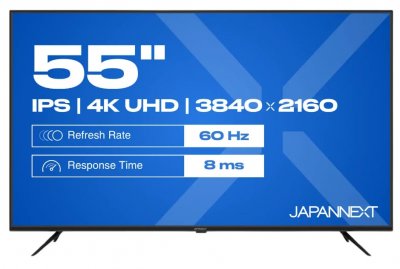 JAPANNEXT  Jn-ips550uhd60f &Eacute;cran Plat De Pc 139,7 Cm (55"") 3840 X 2160 Pixels 4k Ultra Hd Lcd Noir