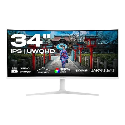 JAPANNEXT  JNI340UWQHD60CC65WHSW Ecran LED 34 UWQHD(3440x1440)60Hz IPS 300 cd/m - Neuf