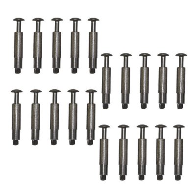 JARDIBOUTIQUE  - lot de 20 Pitons douille inox &oslash; 12 mm, pour b&acirc;che de piscine. Gris