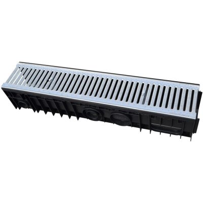 JARDIBRIC  - Caniveaux en PP avec Grille Acier Galvanis&eacute;e 150x150