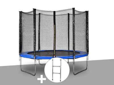 JARDIDECO  Kit trampoline Atlas &Oslash; 2,44 m Bleu + Echelle