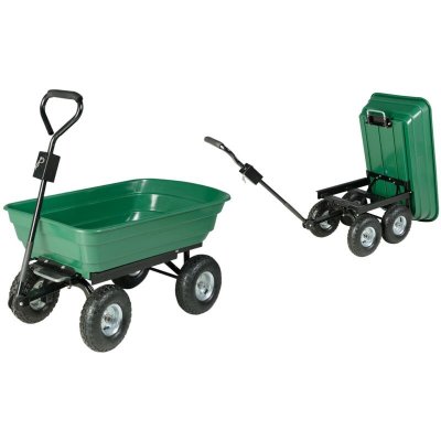 GREEN STAR JARDIN PRATIC Remorque train&eacute;e basculante - Capacit&eacute; : 250 Kg