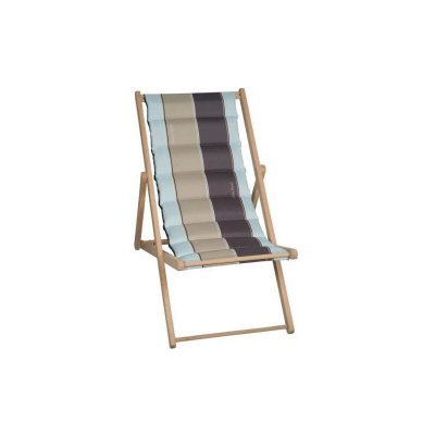 JARDIN PRIVE  Chilienne matelass&eacute;e J'adore - Structure en bois - Gris