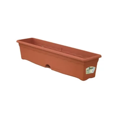 PLASTIKEN Jardiniere avec r&eacute;serve plastique Terracotta 80x20 cm