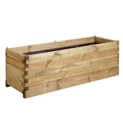 JARDIPOLYS Jardini&egrave;re en bois ol&eacute;a rectangulaire 150
