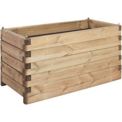JARDIPOLYS Jardini&egrave;re en bois rectangulaire Ol&eacute;a 100