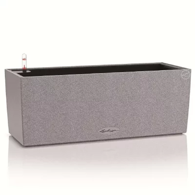 LECHUZA Jardini&egrave;re  Balconera Stone L50 H19 cm gris pierre
