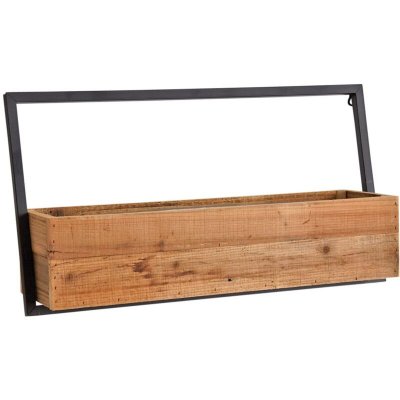 AUBRY GASPARD Jardini&egrave;re murale en bois recycl&eacute; et m&eacute;tal 64 cm