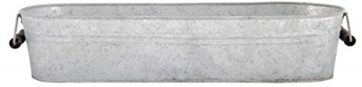 ESSCHERT DESIGN Jardini&egrave;re ovale en zinc - 8,1 l - Gris - Livraison gratuite - Gris
