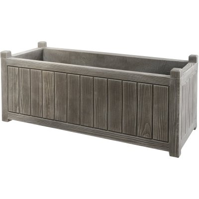 EDA Jardini&egrave;re rectangulaire effet bois - 100 x 40 x 40 cm