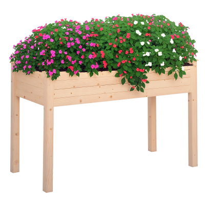 OUTSUNNY Jardini&egrave;re sur pieds potager en bois de sapin