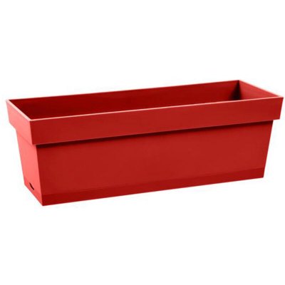 EDA Jardini&egrave;re Toscane + plateau clips&eacute; 50 x 18 x 16,7 cm - Rouge rubis