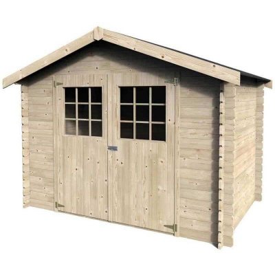 DECOR ET JARDIN Jardipolys - Abri Madrier Calgary 28 Mm - 8,88M&sup2;