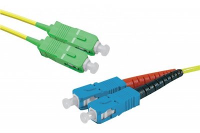MCAD Jarret. Opt. Duplex Mono. Os2 9/125 Sc-apc/sc-upc Jaune-10 M