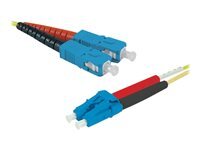 DEXLAN Jarreti&egrave;re optique duplex HD mono OS2 9/125 SC-UPC/LC-UPC jaune - 2 m