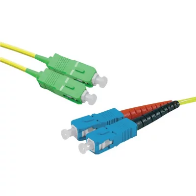 DEXLAN Jarreti&egrave;re optique duplex monomode OS2 9/125 SC-APC/SC-UPC jaune - 5 m