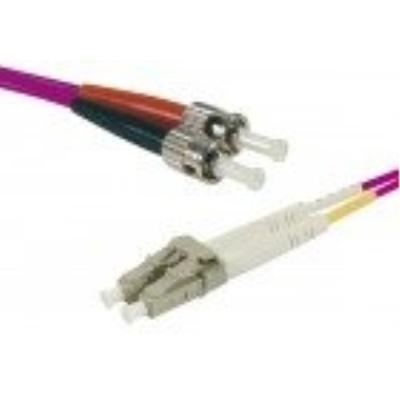 CUC Jarreti&egrave;re optique duplex multimode OM3 50/125 LC-UPC/ST-UPC violet - 10 m 
