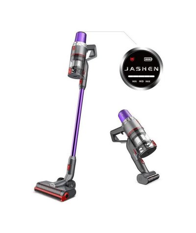 JASHEN  V16 Aspirateur Balai Sans Fil 0.5 L 83 dB 25.2 V 3 Vitesses Ecran LED Intelligent Mauve