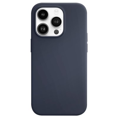 JAYM  Coque Magsafe pour Apple iPhone 14 Pro Max Premium Silicone Microfibre Bleu