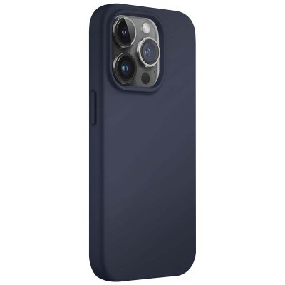 JAYM  Coque pour Apple iPhone 14 Pro Max Premium Silicone Microfibre Bleu
