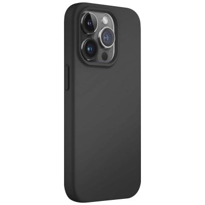 JAYM  Coque pour Apple iPhone 14 Pro Premium Silicone Microfibre Noir