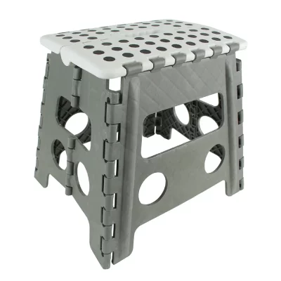 JE CHERCHE UNE IDEE  - Marche pieds compact et pliable - Bicolore Gris