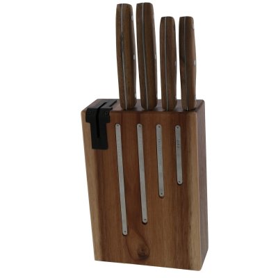 JEAN DUBOST  Bloc 4 couteaux + aiguiseur Natural Life DN047000X89258