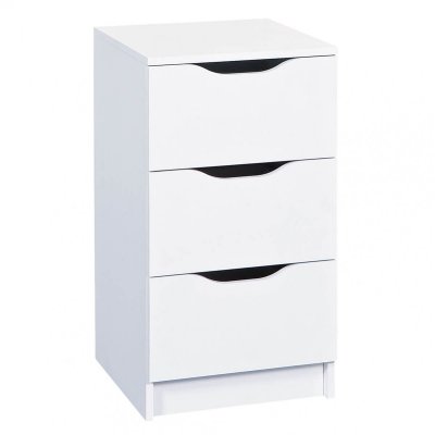 JENNY - Chiffonnier 3 Tiroirs Coloris Blanc - Altobuy 