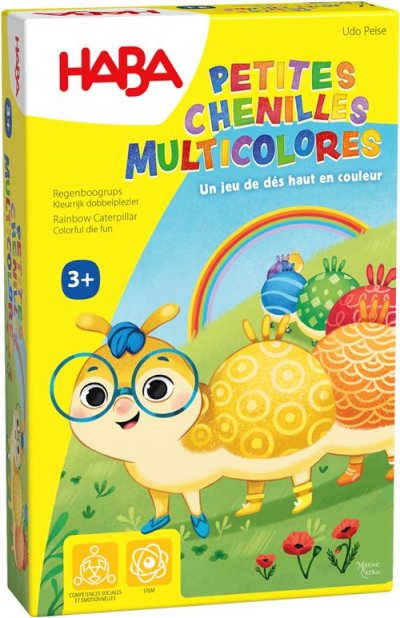 HABA Jeu classique  Petites chenilles multicolores