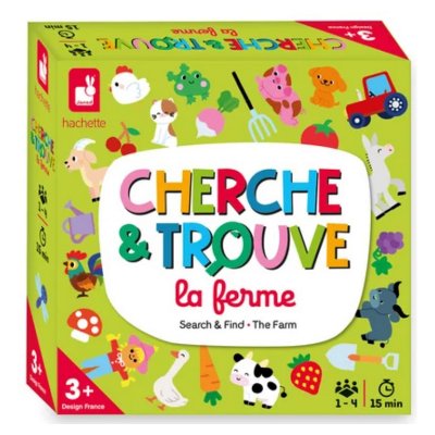 JANOD Jeu classique  Mon Premier cherche et trouve La ferme