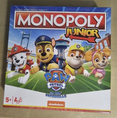 WINNING MOVES Jeu classique Monopoly Junior Paw Patrol La Pat'Patrouille