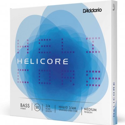 D&APOS;ADDARIO Jeu Cordes Contrebasse 3/4 D'addario Helicore Medium Hh610