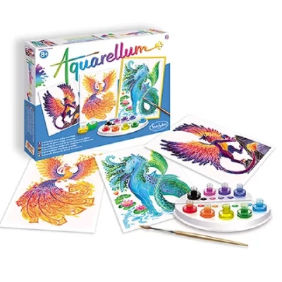 SENTOSPHERE Jeu cr&eacute;atif Aquarellum - Animaux mythiques - Sentosph&egrave;re - couleur variant
