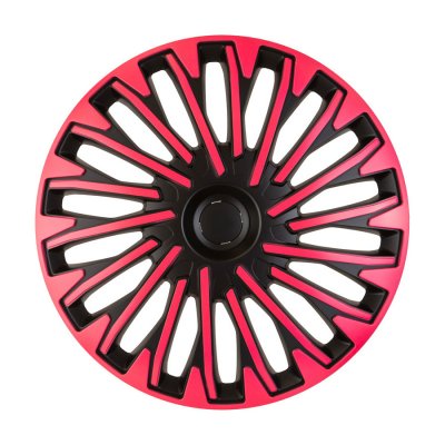 AUTOSTYLE Jeu d':enjoliveurs 4 pi&egrave;ces Soho 13 pouces noir / rose