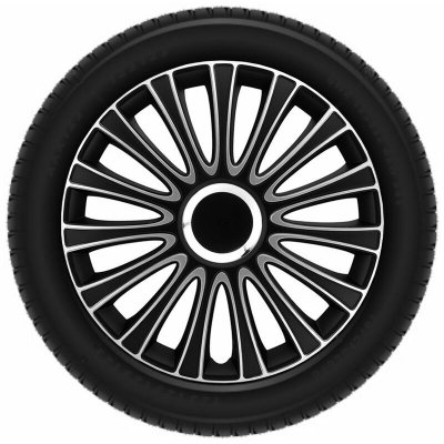 AUTOSTYLE Jeu d':enjoliveurs de roue 4 pi&egrave;ces LeMans 15 pouces noir / argent