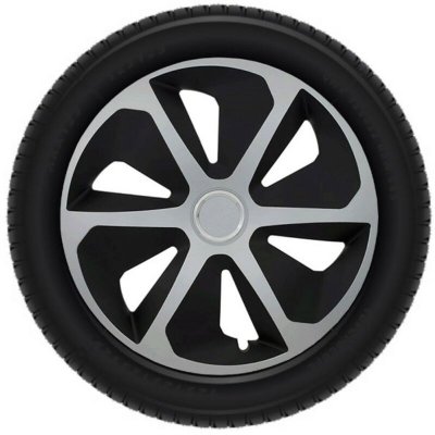 VIVOL Jeu d':enjoliveurs Roco Ring Mix Argent / Noir 15 Pouces