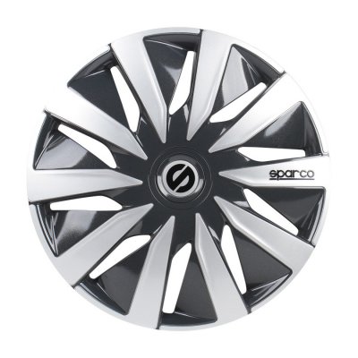 SPARCO Jeu d':enjoliveurs  4 pi&egrave;ces Lazio 16 pouces gris / argent