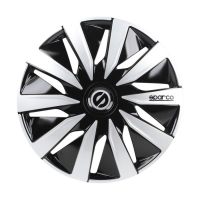 SPARCO Jeu d':enjoliveurs  4 pi&egrave;ces Lazio 16 pouces noir / argent
