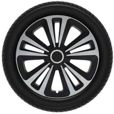 VIVOL Jeu d':enjoliveurs Terra Ring Mix Argent / Noir 15 Pouces