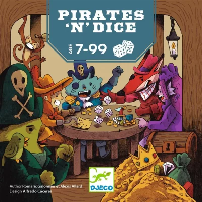 DJECO Jeu d&rsquo;ambiance  Pirates 'n' Dice
