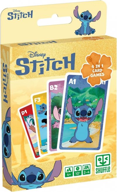 CARTAMUNDI Jeu d&rsquo;ambiance Shuffle Jeu de Familles Stitch Eco Format