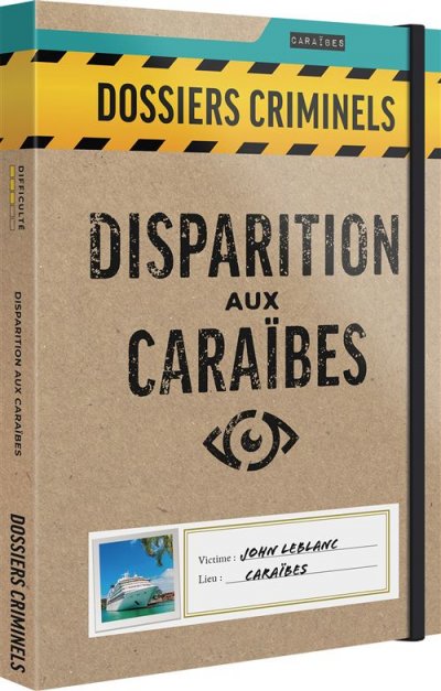 ASMODEE Jeu d'enqu&ecirc;te  Dossiers Criminels Disparition aux Cara&iuml;bes